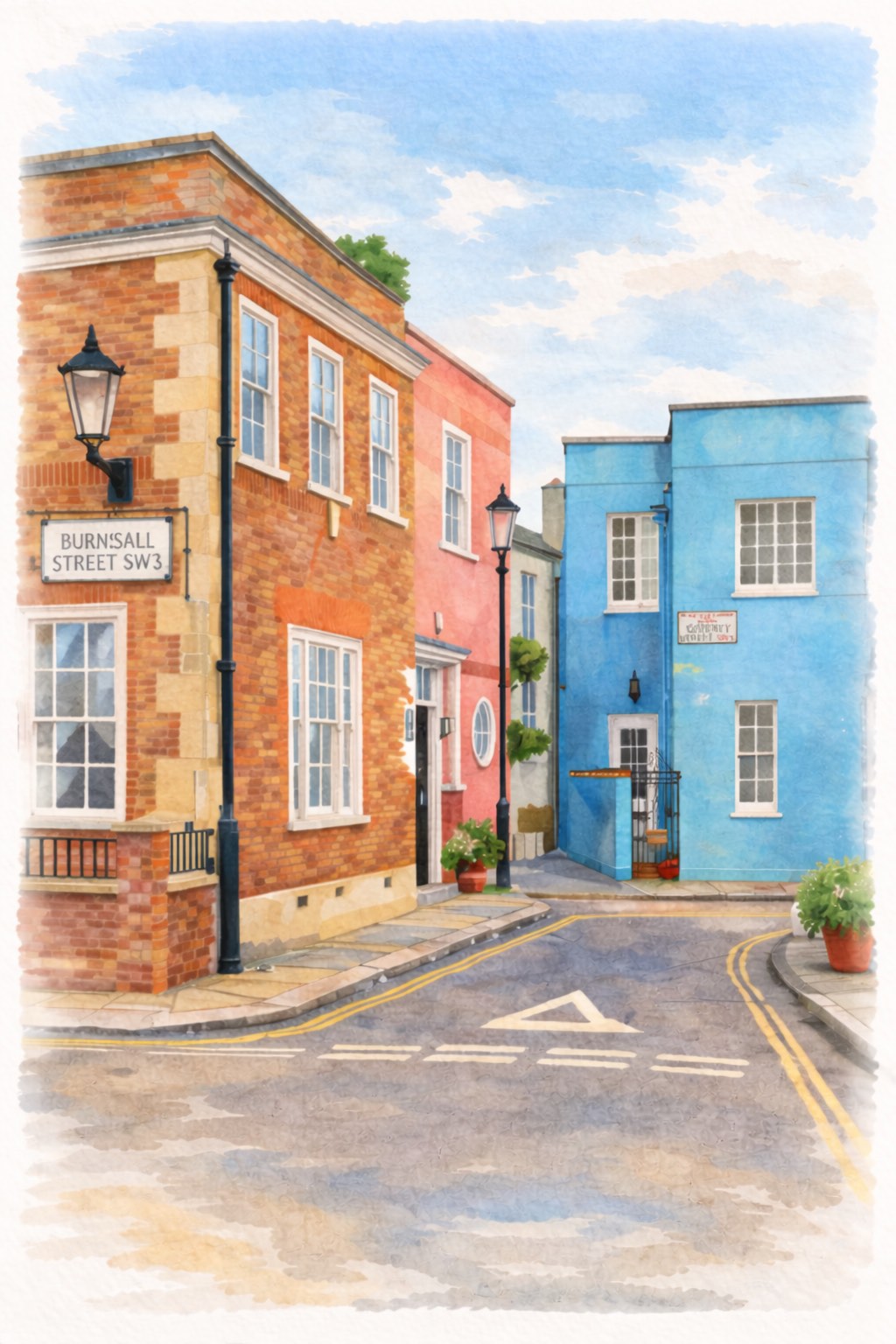 Burnsall, Godfrey and Danube Streets watercolour