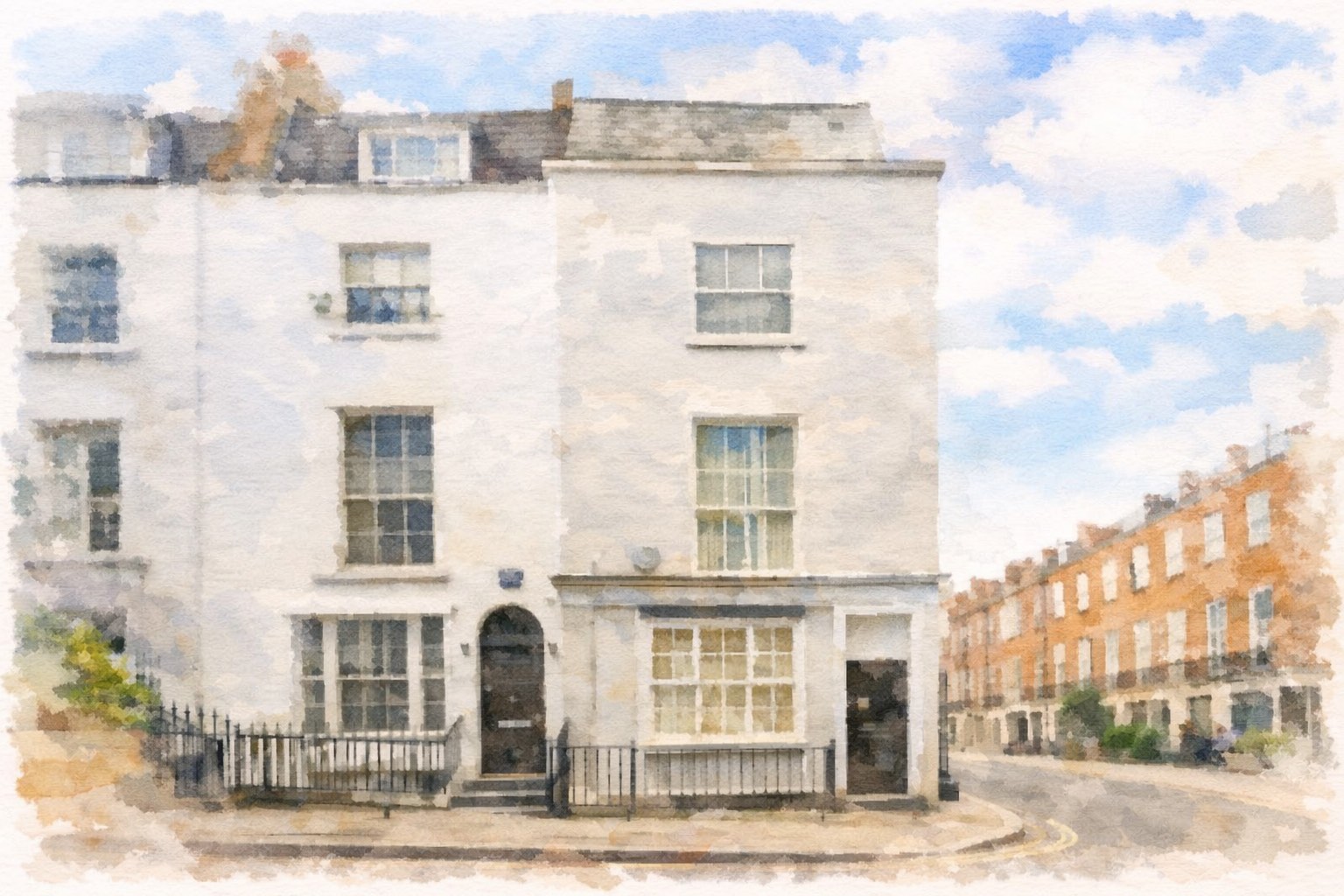 Burnsall Street watercolour