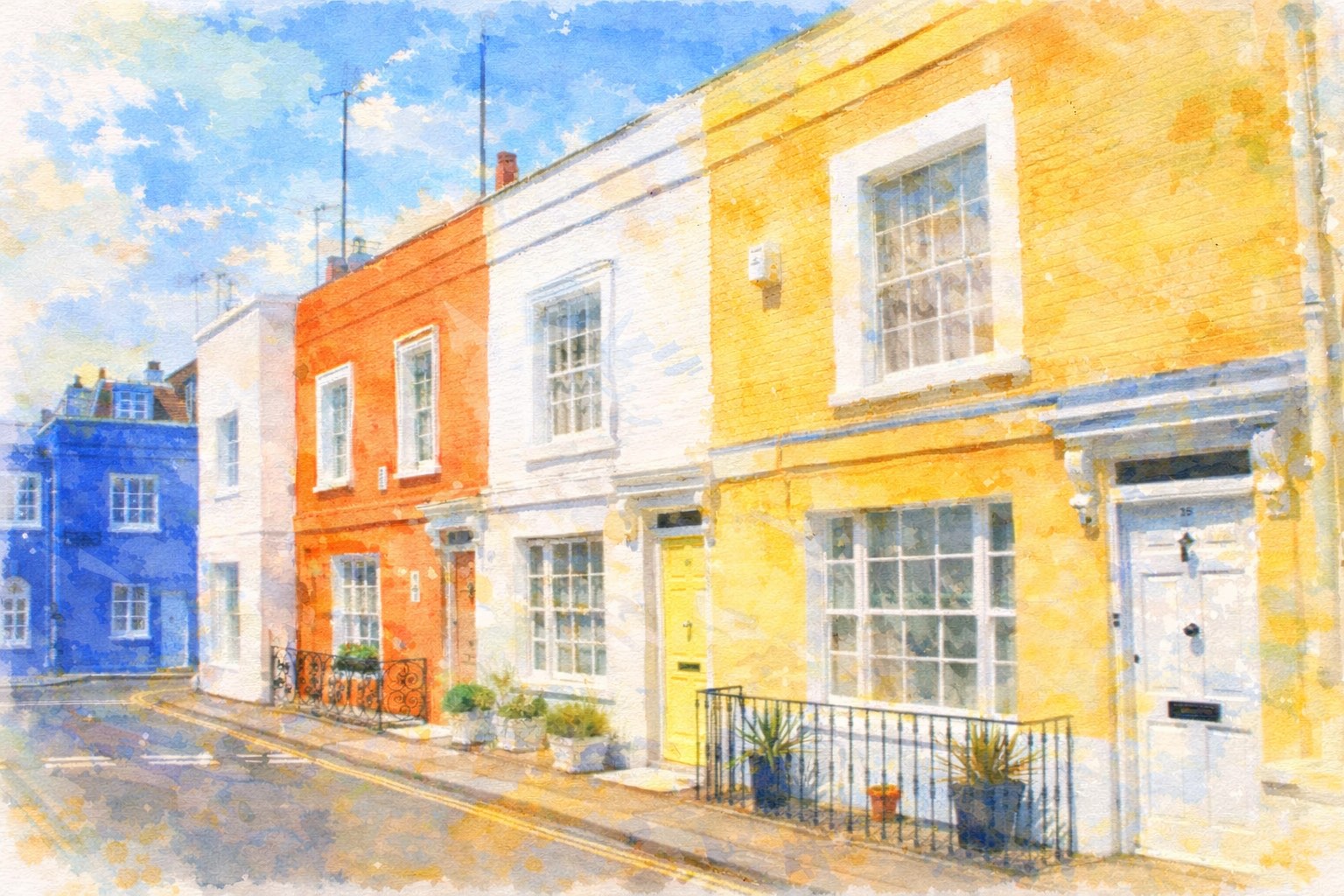 Burnsall to Godfrey Street watercolour