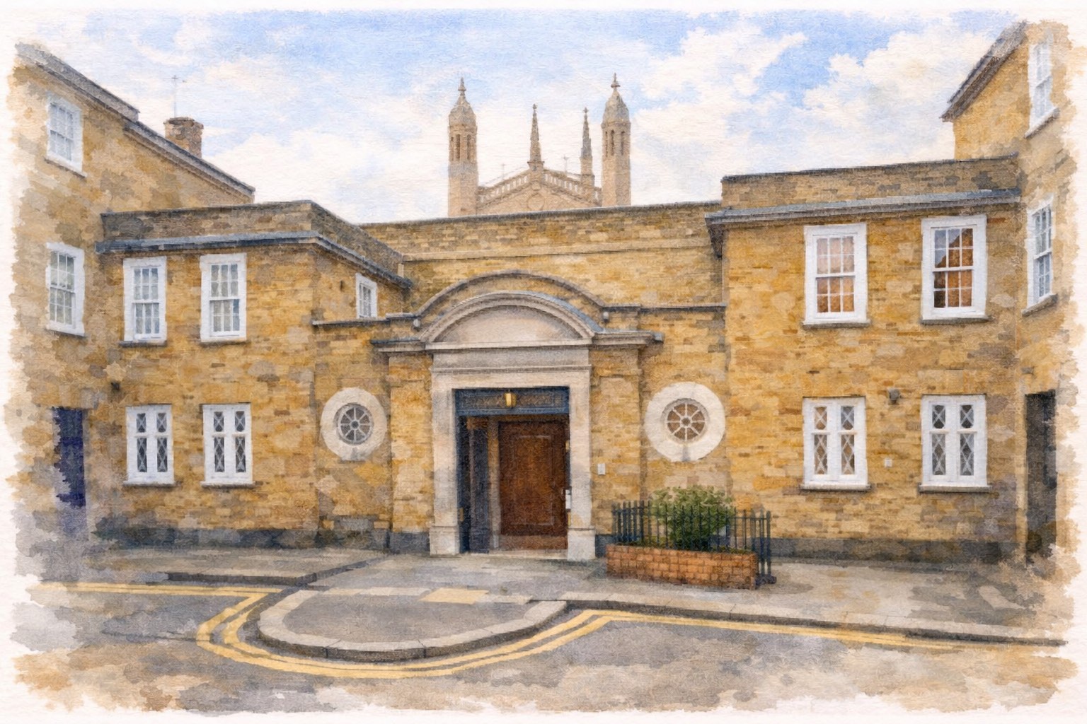 St Luke's Hall watercolour